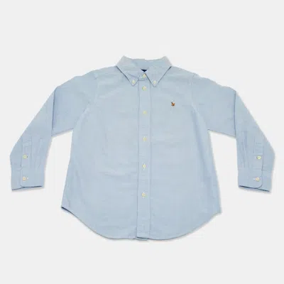 Pre-owned Polo Ralph Lauren Kids Blue Cotton Long Sleeve Shirt 6yrs