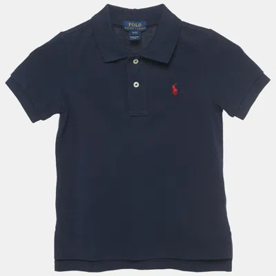 Pre-owned Polo Ralph Lauren Kids Blue Cotton Polo T-shirt 3yrs