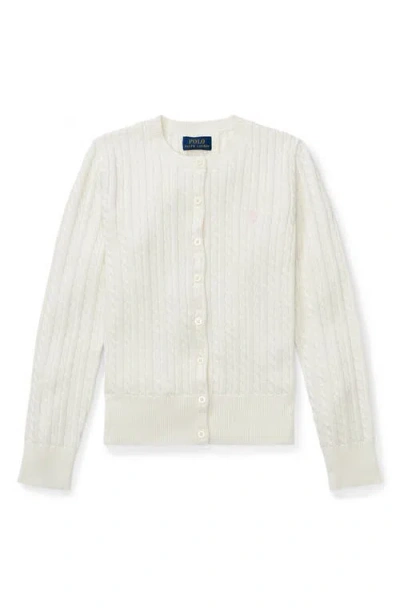 POLO RALPH LAUREN POLO RALPH LAUREN KIDS' CABLE KNIT COTTON CARDIGAN