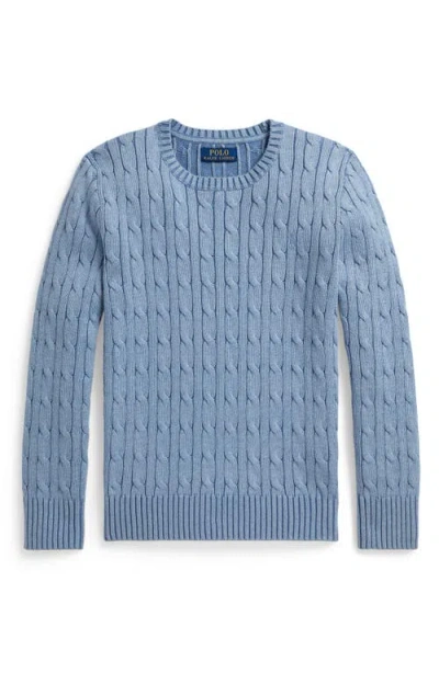 Polo Ralph Lauren Kids' Cable Stitch Sweater In Blue