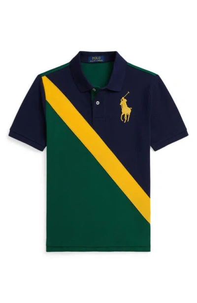 Polo Ralph Lauren Kids' Colorblock Cotton Piqué Polo In Multi