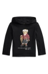 Polo Ralph Lauren Ralph Lauren Polo Bear Cotton Hooded Tee In Black