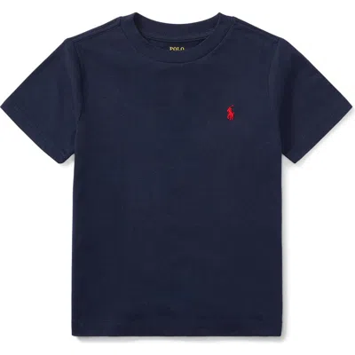 Polo Ralph Lauren Kids' Logo-print Cotton T-shirt 3-24 Months In Navy