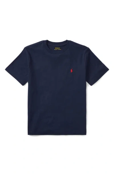 Polo Ralph Lauren Kids' Logo-print Cotton T-shirt 3-24 Months In Navy