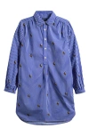 Polo Ralph Lauren Kids' Cotton Poplin Stripe Shirtdress In Blue