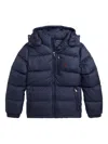 Polo Ralph Lauren Logo Padded Down Jacket In Blue