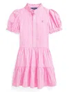 Polo Ralph Lauren Striped Tiered Linen-cotton Dress