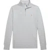 Polo Ralph Lauren Big Boys Cotton Interlock Quarter-zip Pullover Shirt In Gray