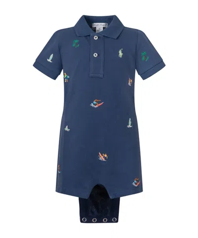 Polo Ralph Lauren Kids Embroidered Short Sleeve Tracksuits In Blue