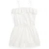 Polo Ralph Lauren Kids' Eyelet Embroidery Cotton Romper In White