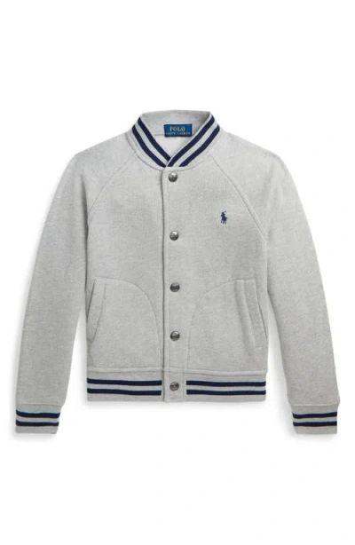 Polo Ralph Lauren Kids' Fleece Bomber Jacket In Gray