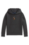 Polo Ralph Lauren Embroidered Equestrian Knight Hoodie In Black