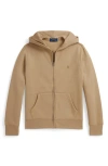 Polo Ralph Lauren Big Boys Fleece Full-zip Hoodie In Brown