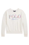 Polo Ralph Lauren Logo Terry Boxy Sweatshirt In Nevis