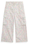 Polo Ralph Lauren Big Girls Floral Canvas Wide-leg Cargo Pants In Meadow Floral