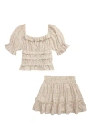 Polo Ralph Lauren Big Girls 2-piece Floral Top And Skirt Set