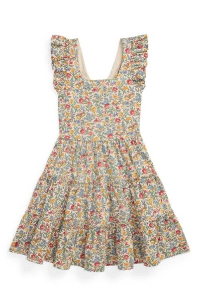 POLO RALPH LAUREN POLO RALPH LAUREN KIDS' FLORAL KNIT SUNDRESS