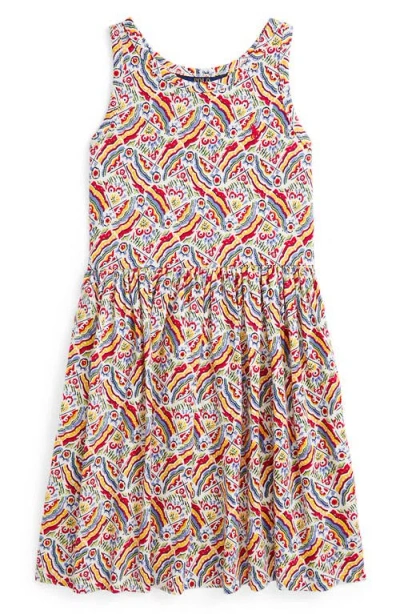Polo Ralph Lauren Kids' Toddler And Little Girls Riviera-print Jersey Dress In Colorful Retro Print