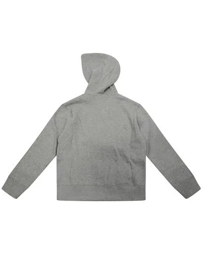 Polo Ralph Lauren Kids Full-zip Hooded Knit Top In Gray