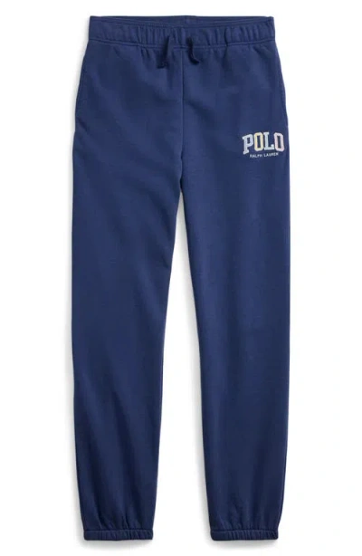 Polo Ralph Lauren Kids' Logo Appliqué French Terry Sweatpants In Navy
