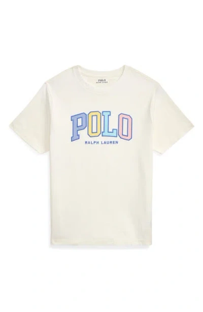 Polo Ralph Lauren Kids' Logo Appliqué T-shirt In Paper White