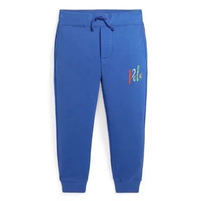 Polo Ralph Lauren Kids Logo Cotton-blend Jogger Pants In Blue