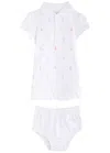 Polo Ralph Lauren Kids Logo-monogrammed Cotton Dress Set In White