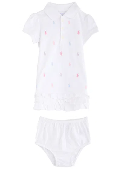 Polo Ralph Lauren Kids Logo-monogrammed Cotton Dress Set In White