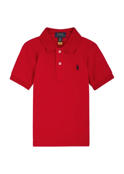 Polo Ralph Lauren Kids Logo Piqué Cotton Polo Shirt (1.5-6 Years) In Red