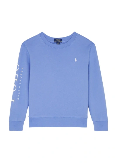 Polo Ralph Lauren Kids Logo-print Cotton-blend Sweatshirt (1.5-6 Years) In Blue