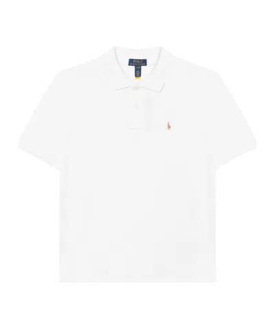 Polo Ralph Lauren Kids Logo-embroidered Short-sleeved Polo Shirt In White