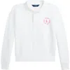 Polo Ralph Lauren Toddler And Little Girls Logo French Terry Polo Sweatshirt In White