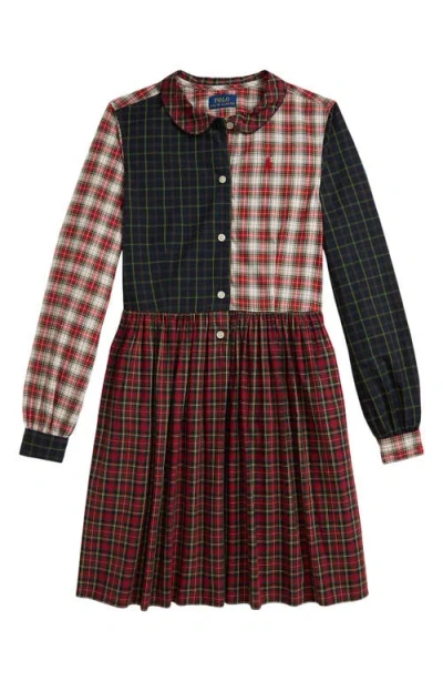 Polo Ralph Lauren Kids' Ralph Lauren Plaid Cotton Poplin Shirtdress In Multi