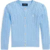 Polo Ralph Lauren Kids' Mini Cable Knit Cotton Sweater In Blue