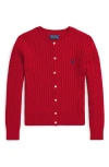 Polo Ralph Lauren Kids' Mini Cable Knit Sweater In Red