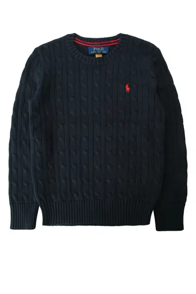 Polo Ralph Lauren Kids Mini Logo Knit Sweater In Rlnavyc3807