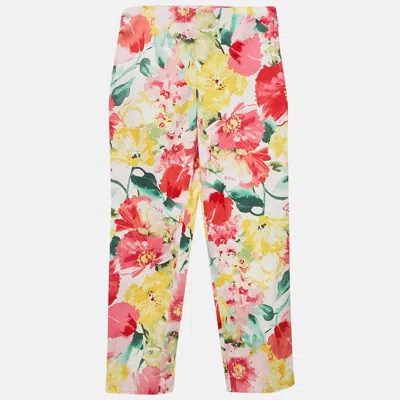 Pre-owned Polo Ralph Lauren Kids Multicolor Floral Print Cotton Trousers 5 Yrs