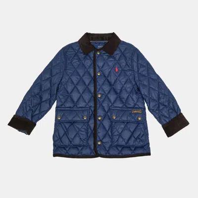 Pre-owned Polo Ralph Lauren Kids Navy Blue Synthetic Quilted Jacket 6yrs