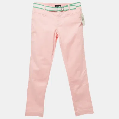 Pre-owned Polo Ralph Lauren Kids Pink Cotton Pants 12 Yrs