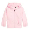 Polo Ralph Lauren Kids Pink Hooded Windbreaker Coat In Pink