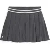 Polo Ralph Lauren Pleated Jersey Skirt In Gray