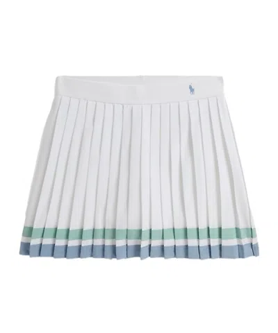 Polo Ralph Lauren Kids Pleated Knit Skort In White