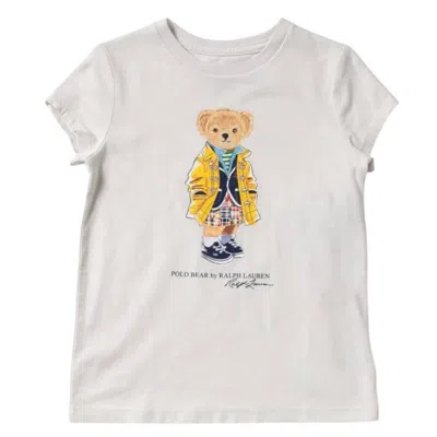 Polo Ralph Lauren Kids Polo Bear Cotton Jersey T-shirt In White