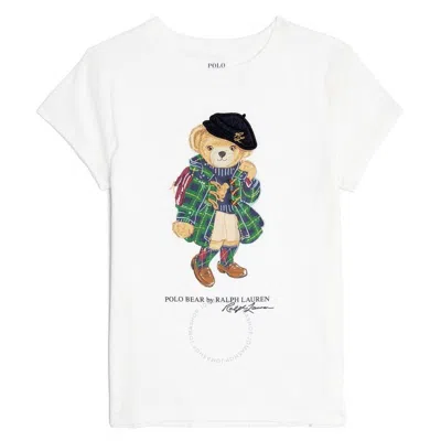 Polo Ralph Lauren Kids Polo Bear Cotton Jersey T-shirt In White