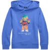 Polo Ralph Lauren Polo Bear Cotton-blend Jersey Hoodie In Scottsdale Blue Bear