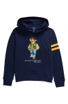 Polo Ralph Lauren Polo Bear Fleece Hoodie In Bear Newport Navy