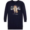 Polo Ralph Lauren Polo Bear Fleece Dress In Blue