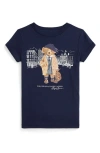 Polo Ralph Lauren Cotton T-shirt With Print In Blue