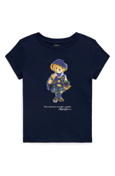 Polo Ralph Lauren Kids' Polo Bear Graphic T-shirt In Blue