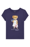 Polo Ralph Lauren Big Girls Polo Bear Jersey T-shirt In Boathouse Navy